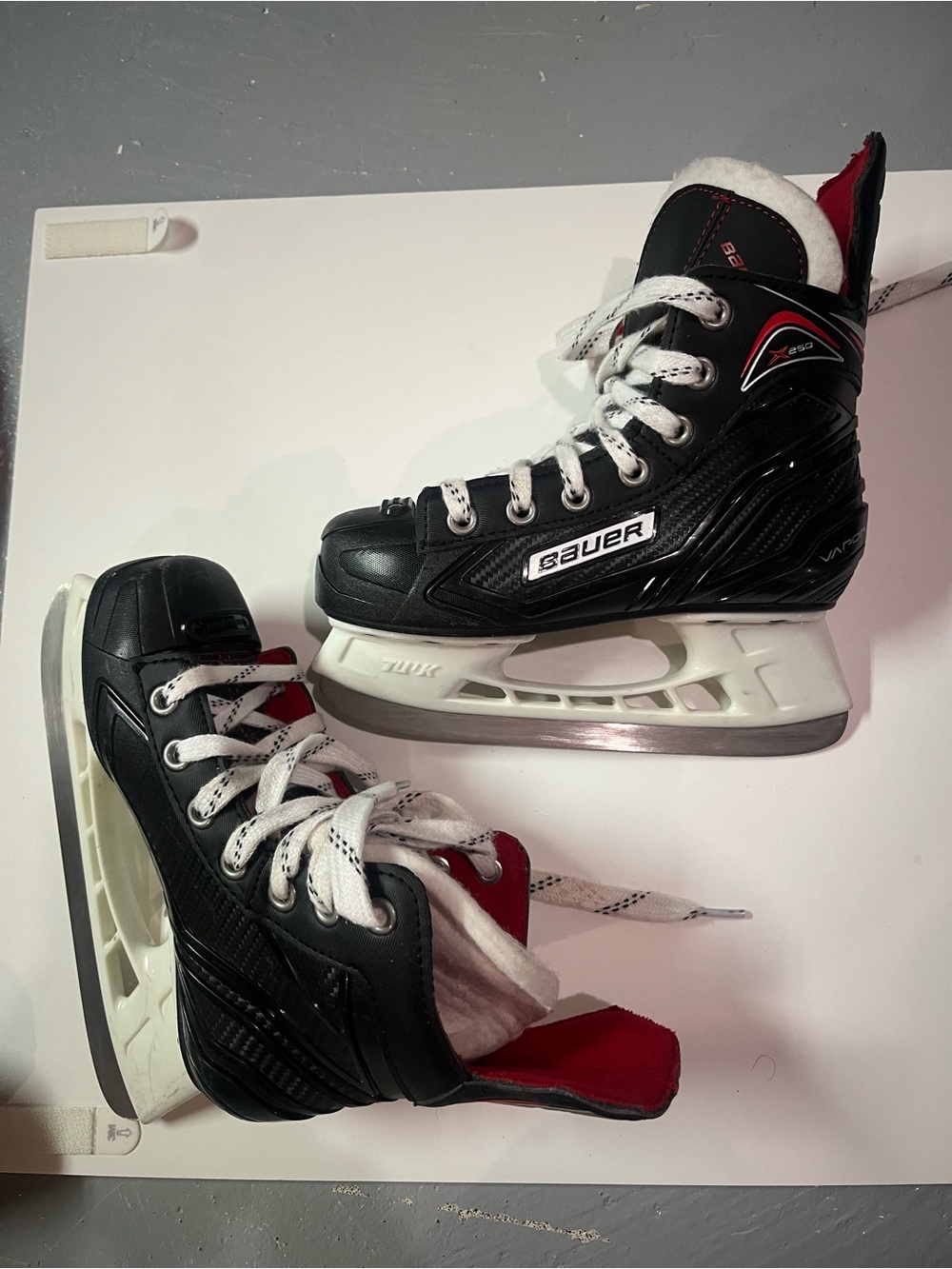 Bauer Black and Red Kids Hockey Skates